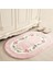 Tuoyuan Pembe Yaklaşık 60X90 cm Yumuşak Su Emme Zemin Mat Kaymaz Banyo Kapısı Mat Oval Şekil Banyo Paspas 40*60/50*80/45*120 cm Ev Dekor Zemin Halı Halı (Yurt Dışından) 3