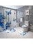 Duş PERDESI-352 Resim Olarak Göster Çiçek Banyo Paspası ve Duş Perdesi Seti Kancalı Duş Perdesi Banyo Halıları Kaymaz Banyo Halısı Tuvalet Ayak Pedi Banyo Paspası (Yurt Dışından) 3