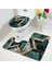 83770J-3PCS Set 75X45CM-29.5X17.7IN Siyah Mermer Banyo Paspasları 3ADET Setler Altın Gri Çizgiler Yaratıcı Soyut Geometrik Sanat Ev Banyo Kapı Halısı Kaymaz Tuvalet Kapağı Mat (Yurt Dışından) 5