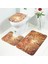 T 45 mm x 75 mm 3 Parça Set Mermer Zemin Mat Paspas Banyo Halı Su Geçirmez Banyo Halıları Klozet Kapağı Kat Mat Banyo Dekor (Yurt Dışından) 3