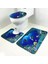 T 45 mm x 75 mm 3 Parça Set Mermer Zemin Mat Paspas Banyo Halı Su Geçirmez Banyo Halıları Klozet Kapağı Kat Mat Banyo Dekor (Yurt Dışından) 4