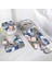 110BL-3PCS Set 60X40CM-23.6X15.7IN 3 Adet Set Sarı Gül Kırmızı Leopar Banyo Kaymaz Banyo Paspasları Moda Zebra Desen Yatak Odası Flanel Halı Klozet Kapağı Kilimler (Yurt Dışından) 1