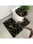 Pembe 2 Adet Kabarık Sahte Kıllar Banyo Paspas Seti Yaldız Baskılı Banyo Halıları Tuvalet Çıtası Kaymaz Dikdörtgen Halı 50*80 U Şekli 50*40 cm (Yurt Dışından) 4