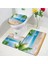 393ZF-3 Adet Set 60X40CM-23.6X15.7IN Okyanus Plaj Banyo Paspas Seti Palmiye Yaprakları Köprü Tekne Kuş Hawaii Doğa Manzara Banyo Halı Kapı Kilim Kaymaz Tuvalet Kapağı Mat (Yurt Dışından) 1