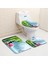 1064S-4 Adet Set 40X60 cm 3 Adet/takım Zen Bahçesi Banyo Paspas Yeşil Bambu Taş Çiçek Bitki Yaprağı Su Manzara Spa Küvet Tuvalet Halı Kaymaz Halılar (Yurt Dışından) 4
