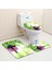 1064S-4 Adet Set 40X60 cm 3 Adet/takım Zen Bahçesi Banyo Paspas Yeşil Bambu Taş Çiçek Bitki Yaprağı Su Manzara Spa Küvet Tuvalet Halı Kaymaz Halılar (Yurt Dışından) 5