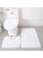 Beyaz 1 Adet 45X50CM 1-3 Adet Peluş Banyo Banyo Paspas Seti Kaymaz Tuvalet Halıları ve Tuvalet Kapağı Kapağı Yumuşak Kabartmak Duş Halısı Paspaslar Banyo Için (Yurt Dışından) 4