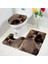 73A-3PCS Set 45X75CM-17.7X29.5IN Mermer Banyo Paspas Modern Soyut Geometrik Altın Gri Dokulu Desen Ev Paspas Banyo Dekor Zemin Halı Kaymaz Kilim Seti (Yurt Dışından) 1