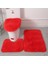 Kırmızı 40X50 45X50 50X80CM 3 Adet Banyo Banyo Paspas Seti Yumuşak Kabartmak Duş Halısı Kaymaz Paspaslar Banyo Yatak Odası Tuvalet Halıları Tuvalet Kapağı Kapağı (Yurt Dışından) 1