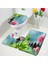 1873YY-3PCS Set 45X75CM-17.7X29.5IN Çiçek Parfüm Banyo Paspasları Setleri Kelebek Pembe Çiçek Siyah Beyaz Çizgili Baskı Kapı Kilim Banyo Dekor Kaymaz Tuvalet Kapağı Mat (Yurt Dışından) 1