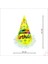 Hologram Happy Birthday Şapka, 24CM x 1 Adet - Sarı 2