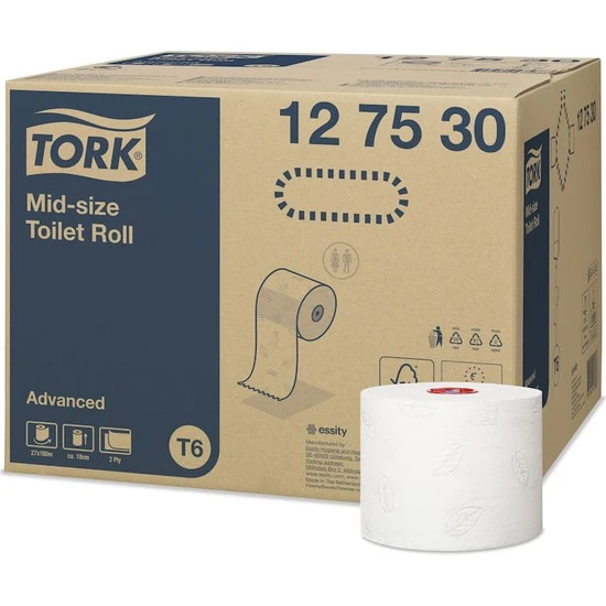 Tork Çift Rulo Tuvalet Kağıdı Advanced 100M*27 // 127530