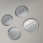 Yed Jant Göbeği Arma Audi Alüminyum 60 mm 4'lü Set Silver