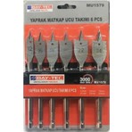 Bay-Tec Yaprak Matkap Ucu Takımı 6 Parça 12-16-18-20-22-24 Metal Malzeme ile Uzun Ömürlü