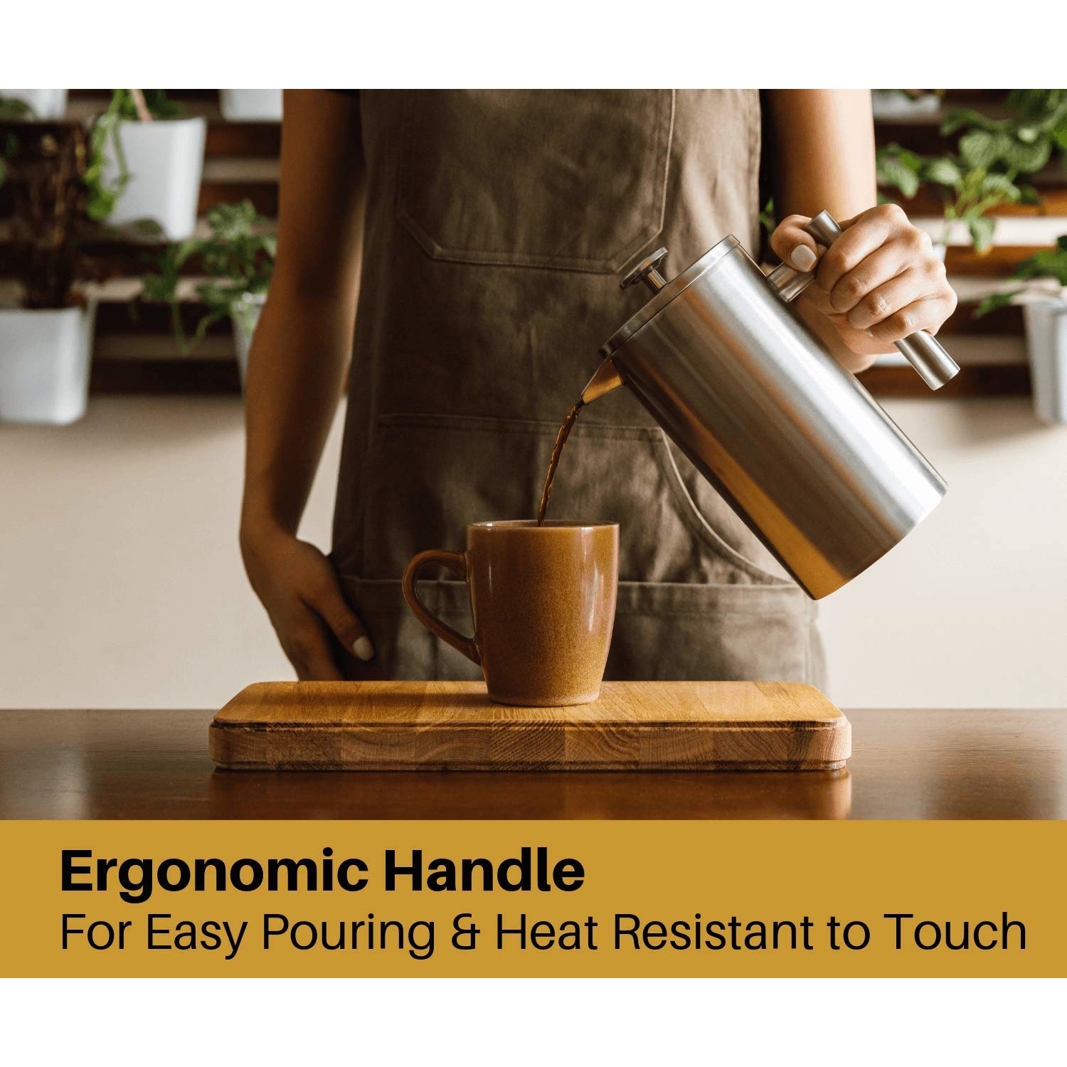 Barista Warrior Isı Korumalı Termometreli French Press 1 lt Fiyatı