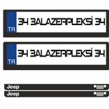 3A Lazerpleksi Jeep Logolu Plakalık
