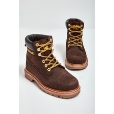 Cat Caterpillar Dark Brown Colorado Lux Dark Brown Nubuk Kadın Bot M0111116101