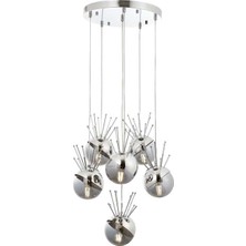 AVONNI AV-60218-6KT Krom Kaplama Modern Avize E27 Metal Cam 50cm