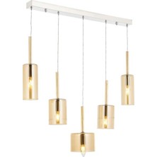 AVONNI AV-60043-5KY Krom Kaplama Modern Avize E14 Metal Cam 70x15cm