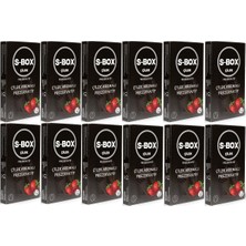 S-Box Kondom Çilek Aromalı Prezervatif 12'li 12 Paket (144 Adet)
