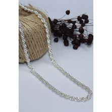 Htc Gümüş Sepeti Burma Halat Gümüş Kolye Kadın-Erkek 55 cm