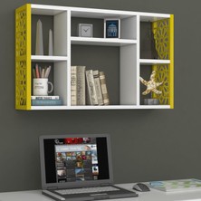 Remaks Terek Remaks Dekoratif Duvar Rafı Sarı