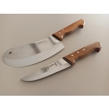 Lazoğlu Sürmene Kasap-Kurban-Mutfak Bıçağı ve Salata Soğan Pide Kebaçı Zırh Bıçağı 2 Li Set