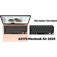 Kızılkaya Apple Macbook Air 2020 A2179 13" 13.3" Touch Id Türkçe Silikon Q Klavye Koruyucu