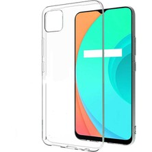 Tekno Grup Realme C11 Kılıf Lüx Silikon Kılıf Şeffaf + Tam Kaplayan 6D Nano Ekran Koruyucu