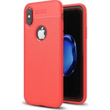 Kvy Apple iPhone XR Deri Görünümlü Lux Niss Silikon Kılıf