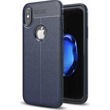 Kvy Apple iPhone XR Deri Görünümlü Lux Niss Silikon Kılıf