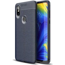 Kvy Xiaomi Mi Mix 3 Deri Görünümlü Lux Niss Silikon Kılıf