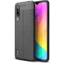 Kvy Xiaomi Mi 9 Lite Deri Görünümlü Lux Niss Silikon Kılıf