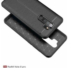 Kvy Xiaomi Redmi Note 8 Pro Deri Görünümlü Lux Niss Silikon Kılıf