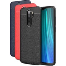 Kvy Xiaomi Redmi Note 8 Pro Deri Görünümlü Lux Niss Silikon Kılıf