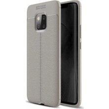 Kvy Huawei Mate 20 Pro Deri Görünümlü Lux Niss Silikon Kılıf