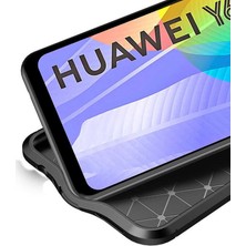 Kvy Huawei Y6P Deri Görünümlü Lux Niss Silikon Kılıf