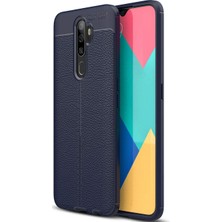 Kvy Oppo A5 2020 Deri Görünümlü Lux Niss Silikon Kılıf