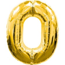 En İyisini İste 0 Rakamlı Folyo Balon Gold Renk  40 Inç