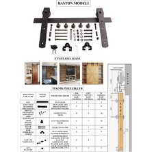 Ahır Kapısı Baston Modeli Sürgü Mekanizması