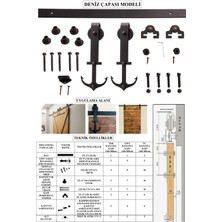 Ahır Kapısı Deniz Çapası Modeli (Tek Ray-Çift Kanat) Kapı Sürgü Mekanizması