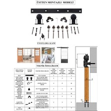 Ahır Kapısı Üstten Montajlı Modeli Sürgü Mekanizması