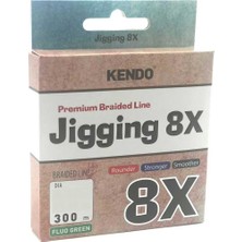 Kendo Jigging 8x Flash ( Fluo Green ) Örgü Ip Olta Misinası 300 mt