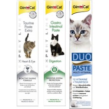 Gimcat Taurine 50 gr + Gastro 50 gr + Gimcat Duo Paste Tuna Balıklı Multi Vitamin 50 gr Kedi Macunları