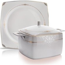 Schafer Platz 60 Parça 12 Kişilik Yemek Takımı - Altın 03