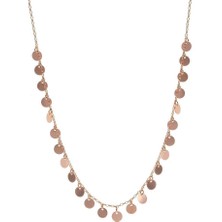 Adal Silver Kadın 925 Ayar Gümüş Rose Altın Kaplama Pullu Kolye