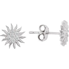 Adal Silver Kadın Gümüş Zirkon Güneş Küpe