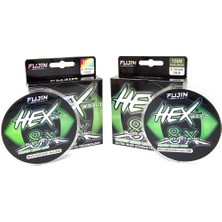 Fujin Hex Braid 8x 150MT 0,16 mm-0,20 mm Moss Green Pe Ip Misina