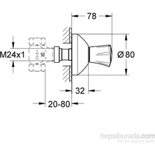 Grohe Costa L Ankastre Stop Valf  19808001