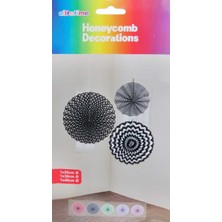 3  Lü Yelpaze Süs  Siyah